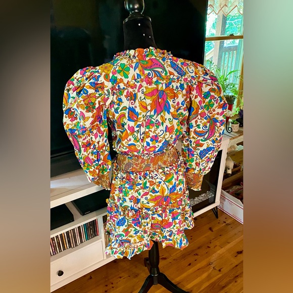 🔥House of Harlow 1960 Puff Sleeve Ruffled Mini Dress🔥 - Picture 2 of 10